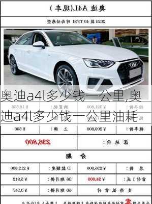 奥迪a4l多少钱一公里,奥迪a4l多少钱一公里油耗