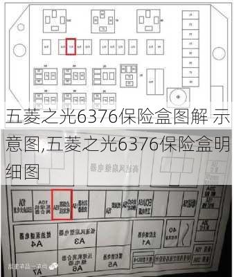 五菱之光6376保险盒图解 示意图,五菱之光6376保险盒明细图