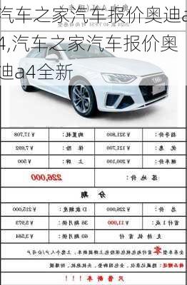 汽车之家汽车报价奥迪a4,汽车之家汽车报价奥迪a4全新