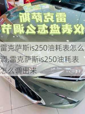 雷克萨斯is250油耗表怎么调,雷克萨斯is250油耗表怎么调出来