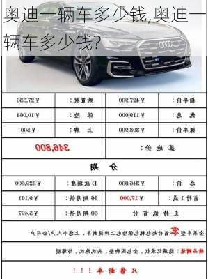 奥迪一辆车多少钱,奥迪一辆车多少钱?