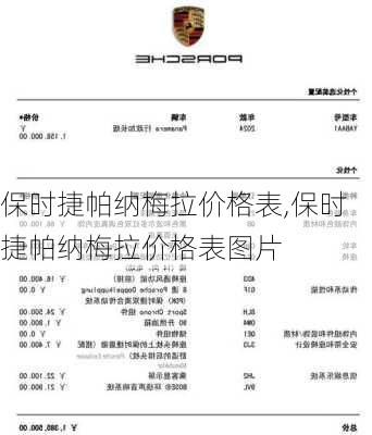 保时捷帕纳梅拉价格表,保时捷帕纳梅拉价格表图片