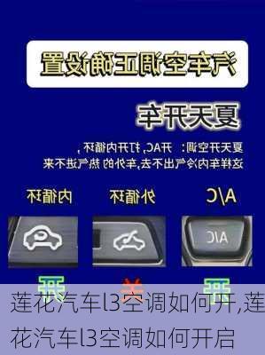 莲花汽车l3空调如何开,莲花汽车l3空调如何开启
