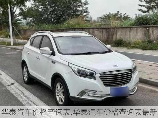 华泰汽车价格查询表,华泰汽车价格查询表最新