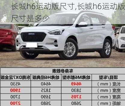 长城h6运动版尺寸,长城h6运动版尺寸是多少