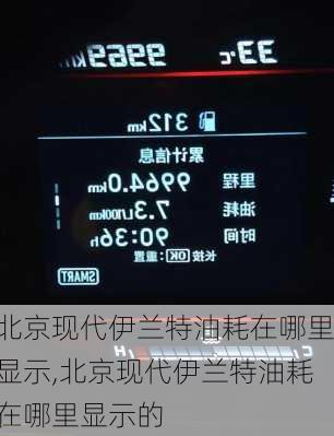 北京现代伊兰特油耗在哪里显示,北京现代伊兰特油耗在哪里显示的