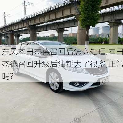 东风本田杰德召回后怎么处理,本田杰德召回升级后油耗大了很多,正常吗?