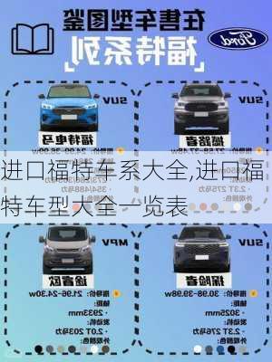 进口福特车系大全,进口福特车型大全一览表