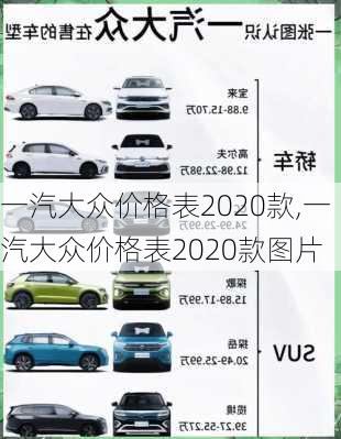 一汽大众价格表2020款,一汽大众价格表2020款图片