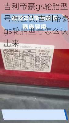 吉利帝豪gs轮胎型号怎么认,吉利帝豪gs轮胎型号怎么认出来