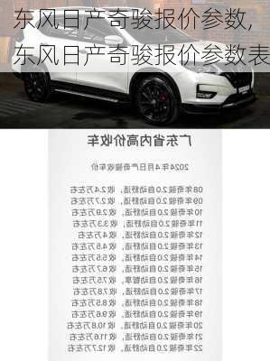 东风日产奇骏报价参数,东风日产奇骏报价参数表